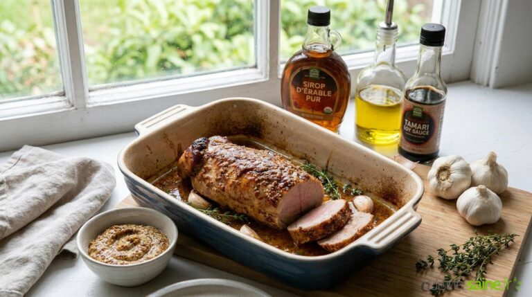 Filet mignon de porc mariné à la moutarde et à l'érable