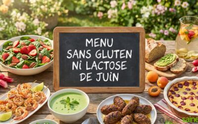 Menu sans gluten ni lactose pour le mois de juin