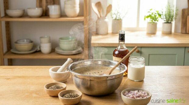 Recette de la sauce au poivre sans lactose