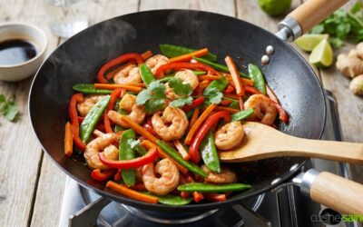 Crevettes sautées au wok, facile et rapide