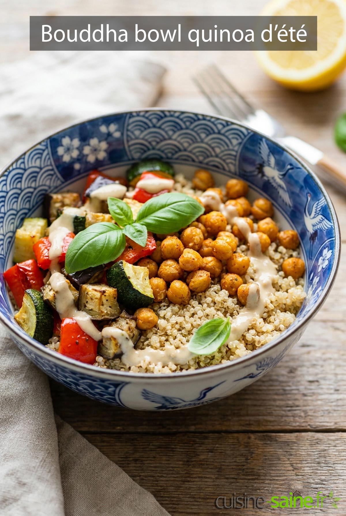 Recette de bowl quinoa d'été aux légumes grillés