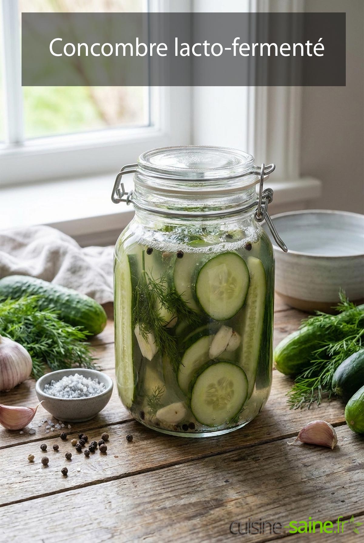 Concombre lacto-fermenté