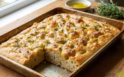 Focaccia sans gluten à l’ail et aux herbes