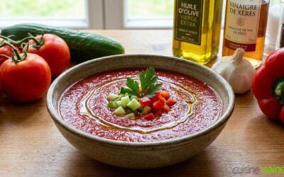 Gaspacho à la tomate et concombre