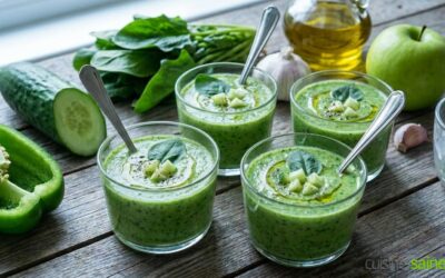 Gaspacho vert vitaminé au concombre et pomme