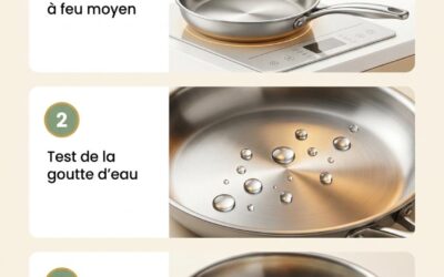 Poêle inox qui accroche : la méthode en 3 gestes pour ne plus rater vos cuissons