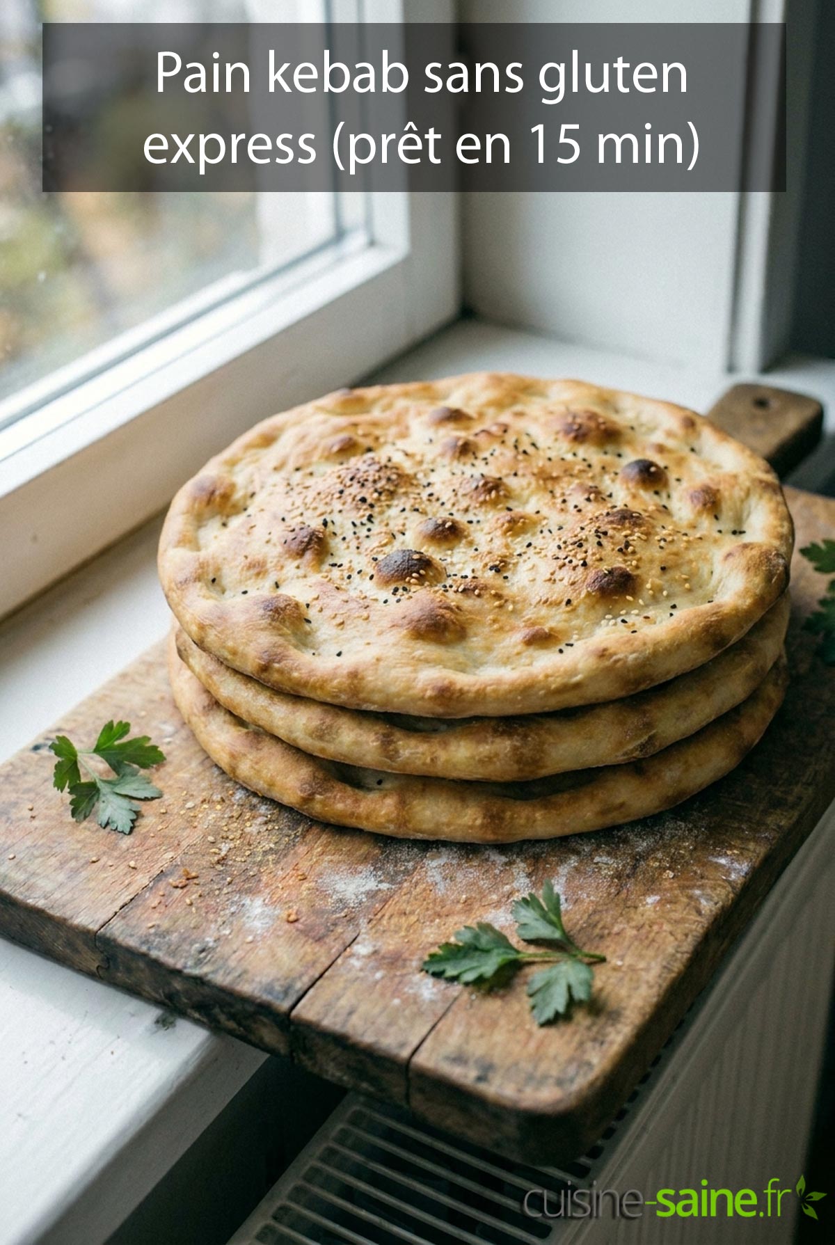 Des pains plats sans gluten moelleux, parfaits pour des kebabs maison
