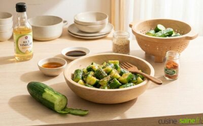 Salade de concombre à l’asiatique croquante