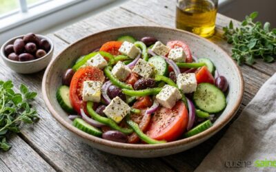 Recette de la salade grecque sans lactose