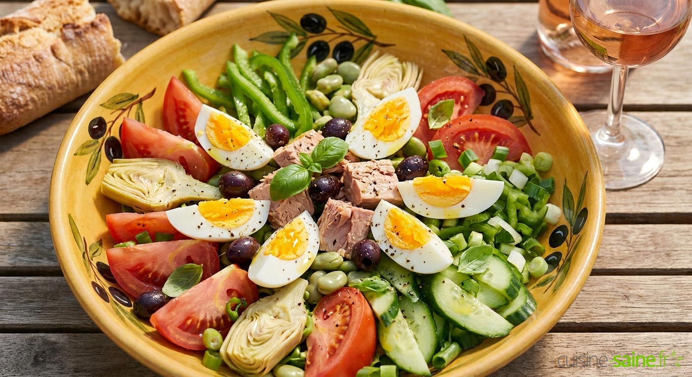 Salade niçoise traditionnelle - Cuisine Saine