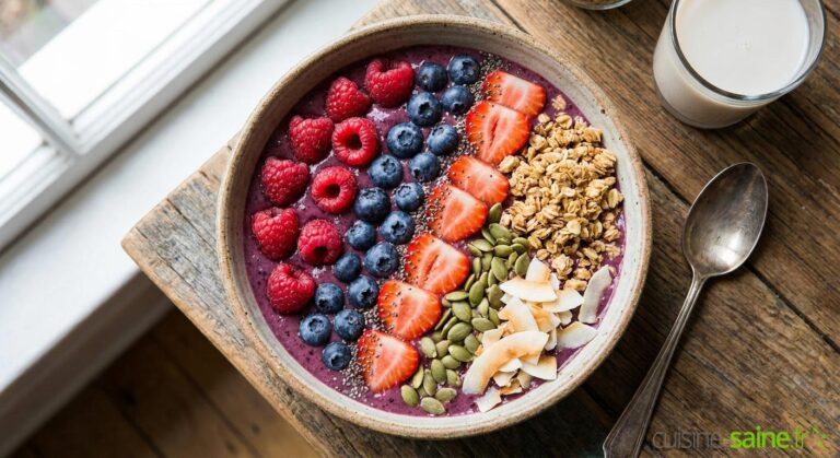 Recette de smoothie bowl d’été aux fruits rouges