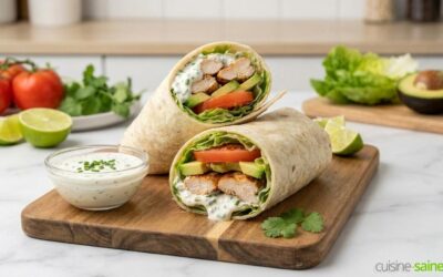 Wrap au poulet et crudités sans gluten