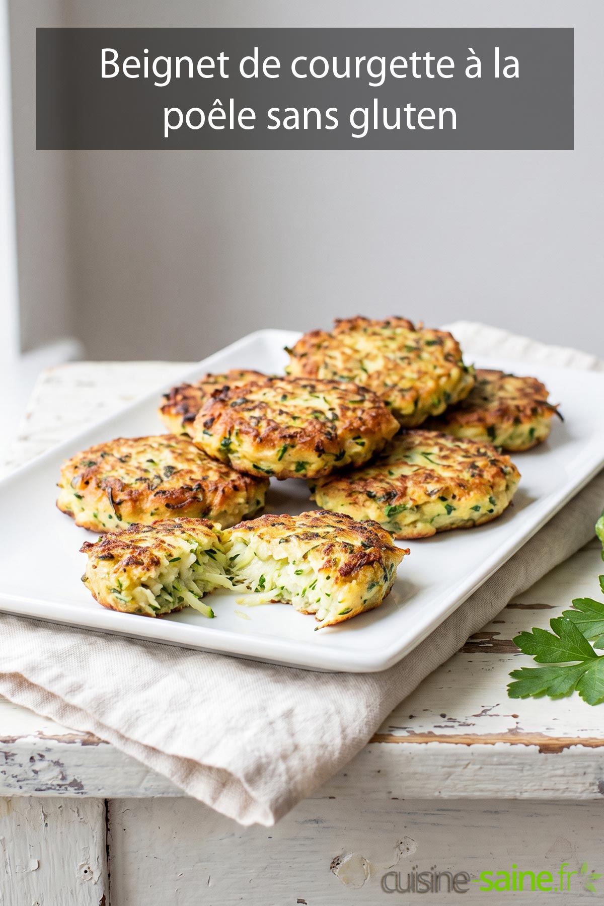 Beignet de courgette à la poêle sans gluten