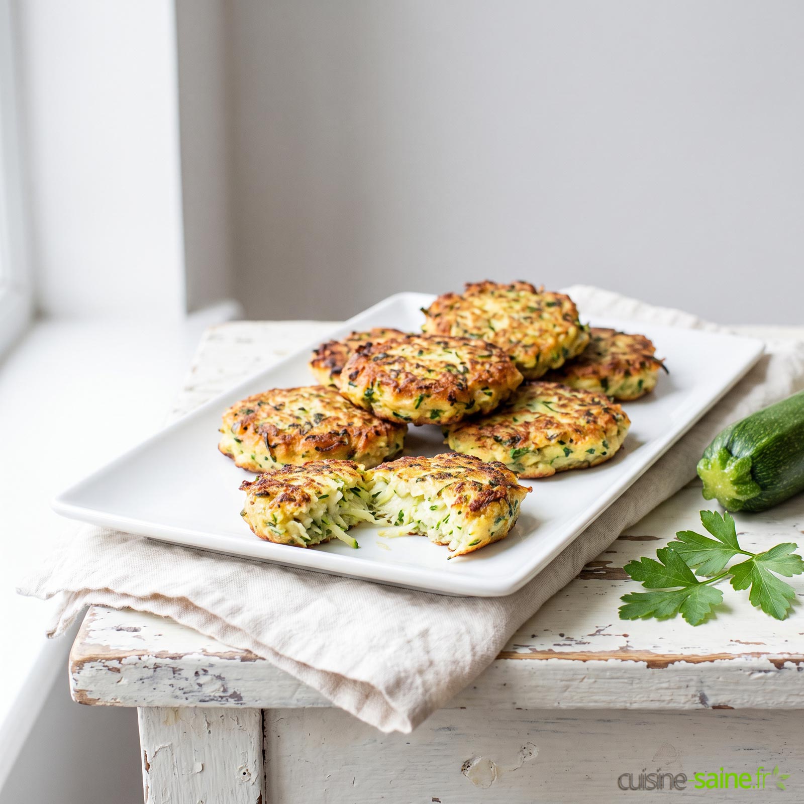 Beignet de courgette à la poêle sans gluten