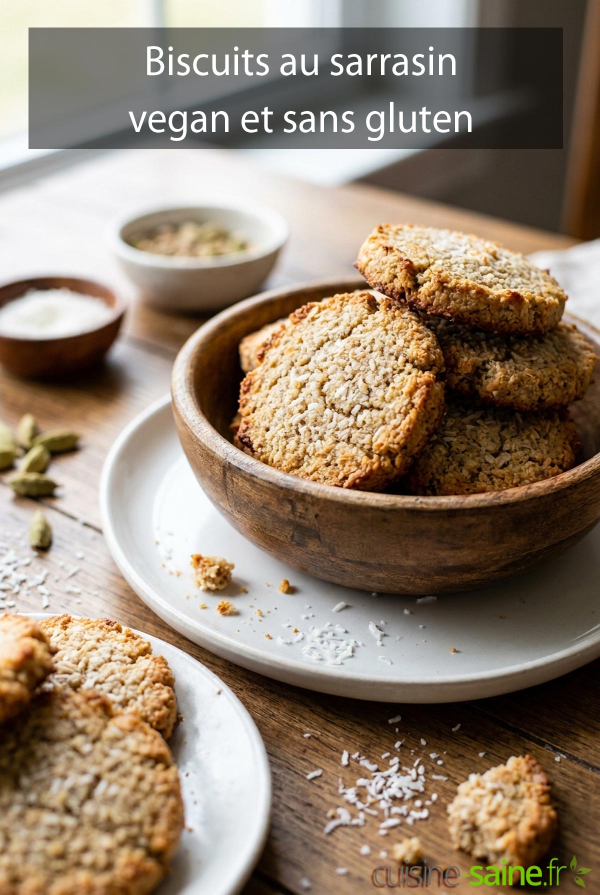 Biscuits au sarrasin et amandes vegan et sans gluten