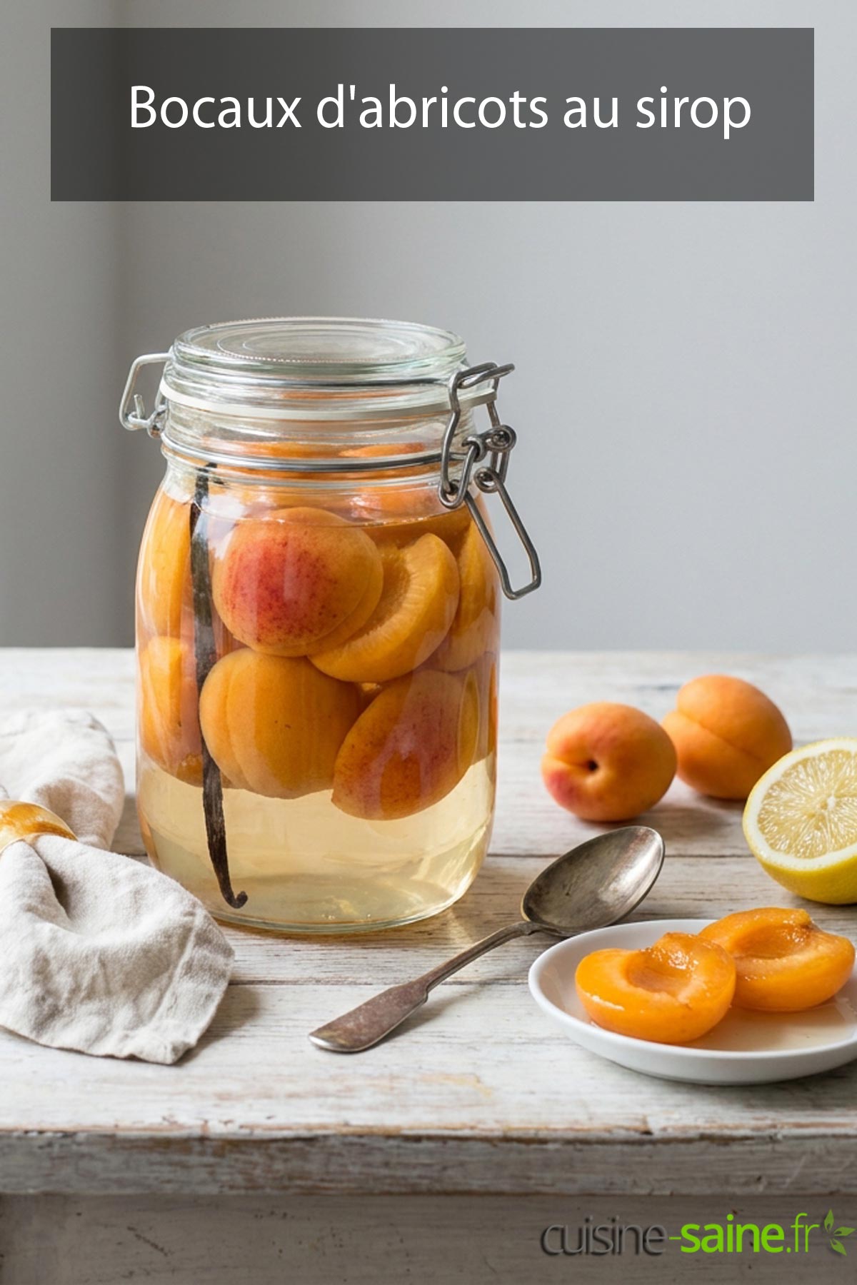 Conserves d'abricots au sirop
