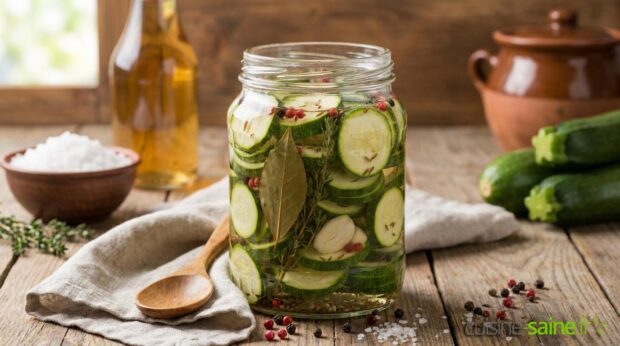 Conserve de courgette aigre-douce