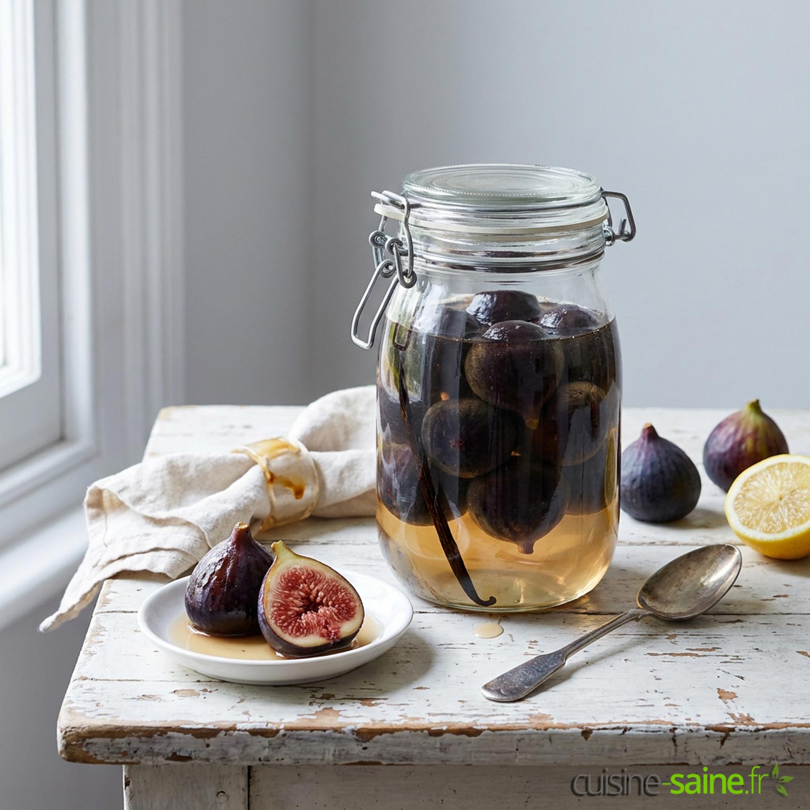Conserves de figues au sirop