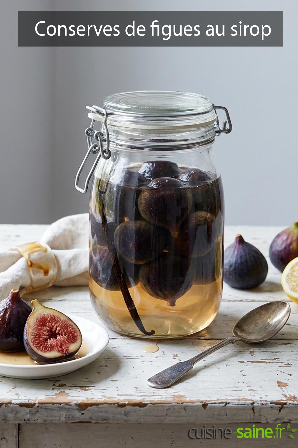 Conserves de figues au sirop