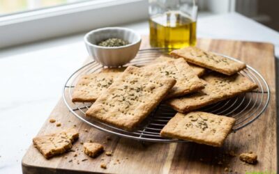 Crackers sans gluten à la farine de pois chiche : la recette apéritive croustillante et facile