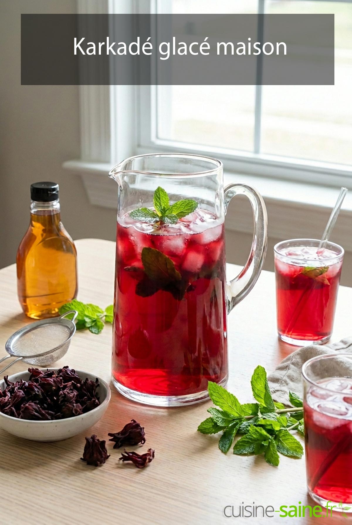 Karkadé, fleurs d'hibiscus infusées