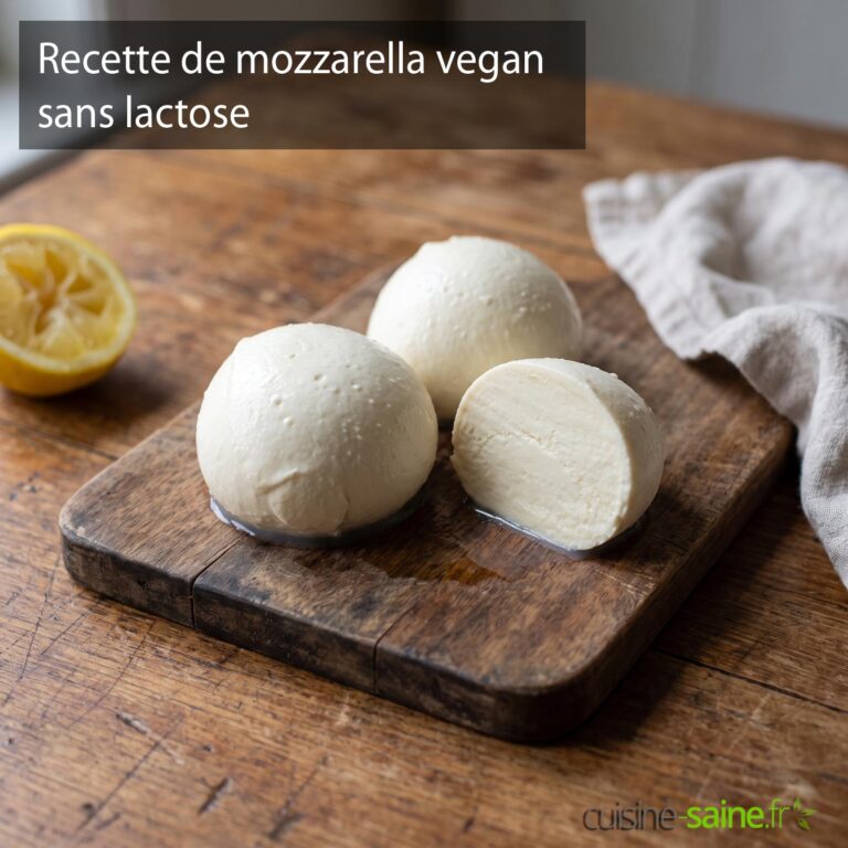 Recette de mozzarella vegan sans lactose