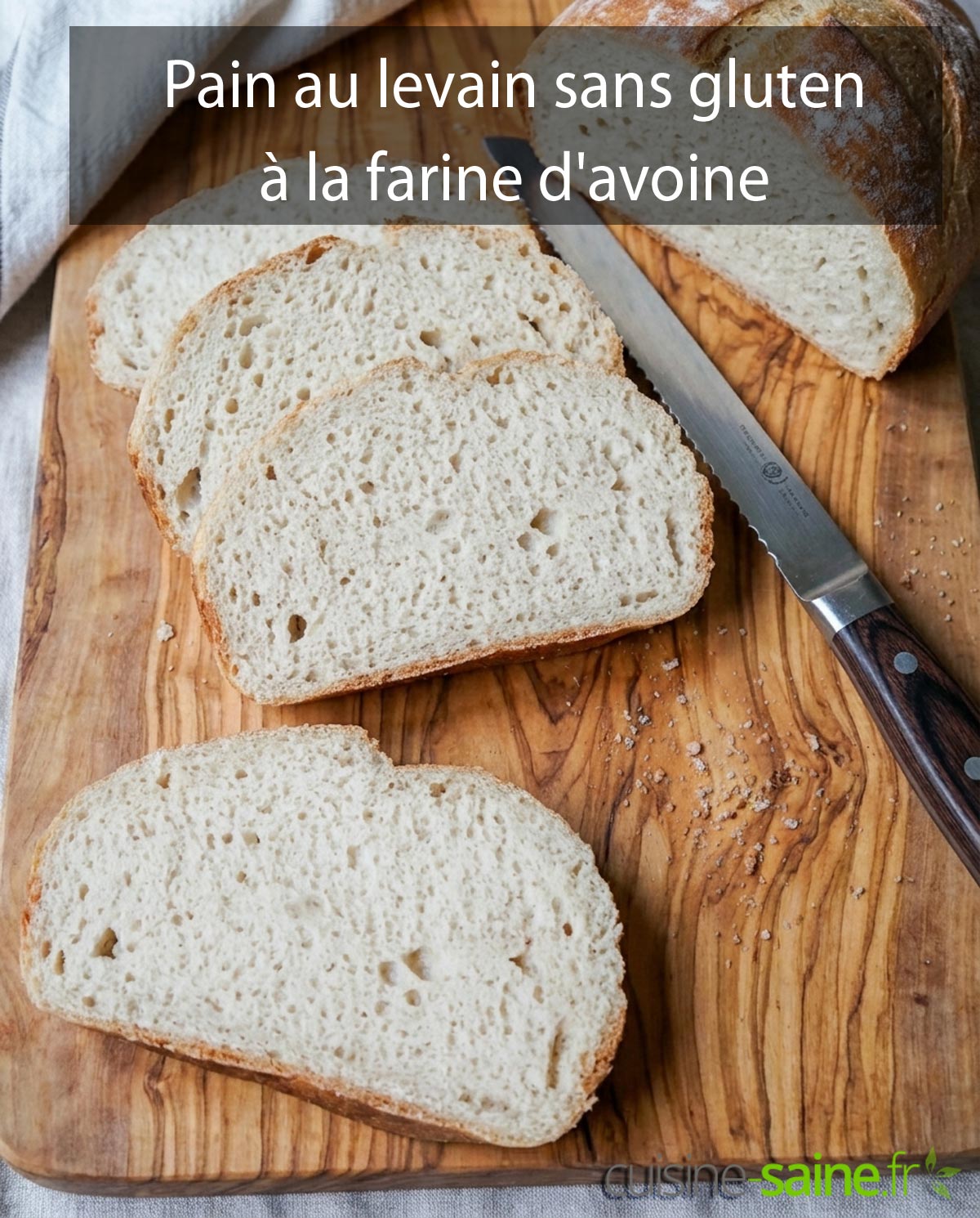 Pain au levain sans gluten à la farine d'avoine