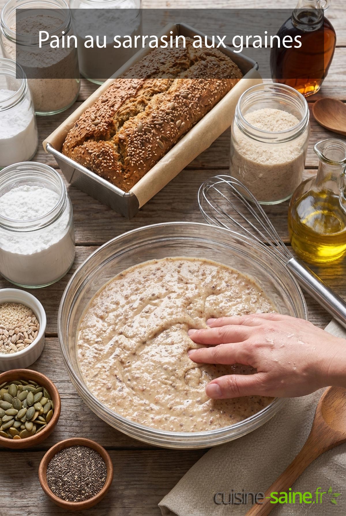 Recette de pain au sarrasin aux graines sans gluten
