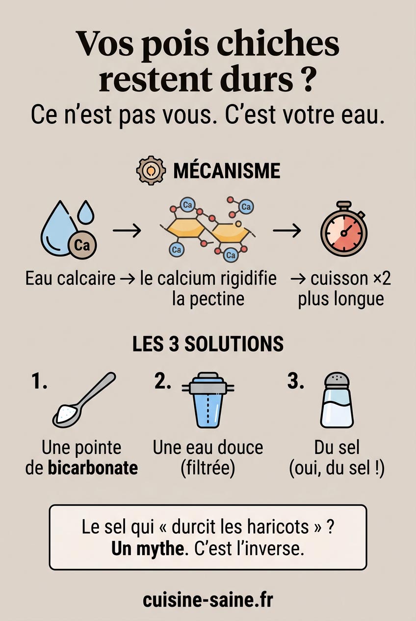 Vos pois chiches restent durent à la cuisson ?
