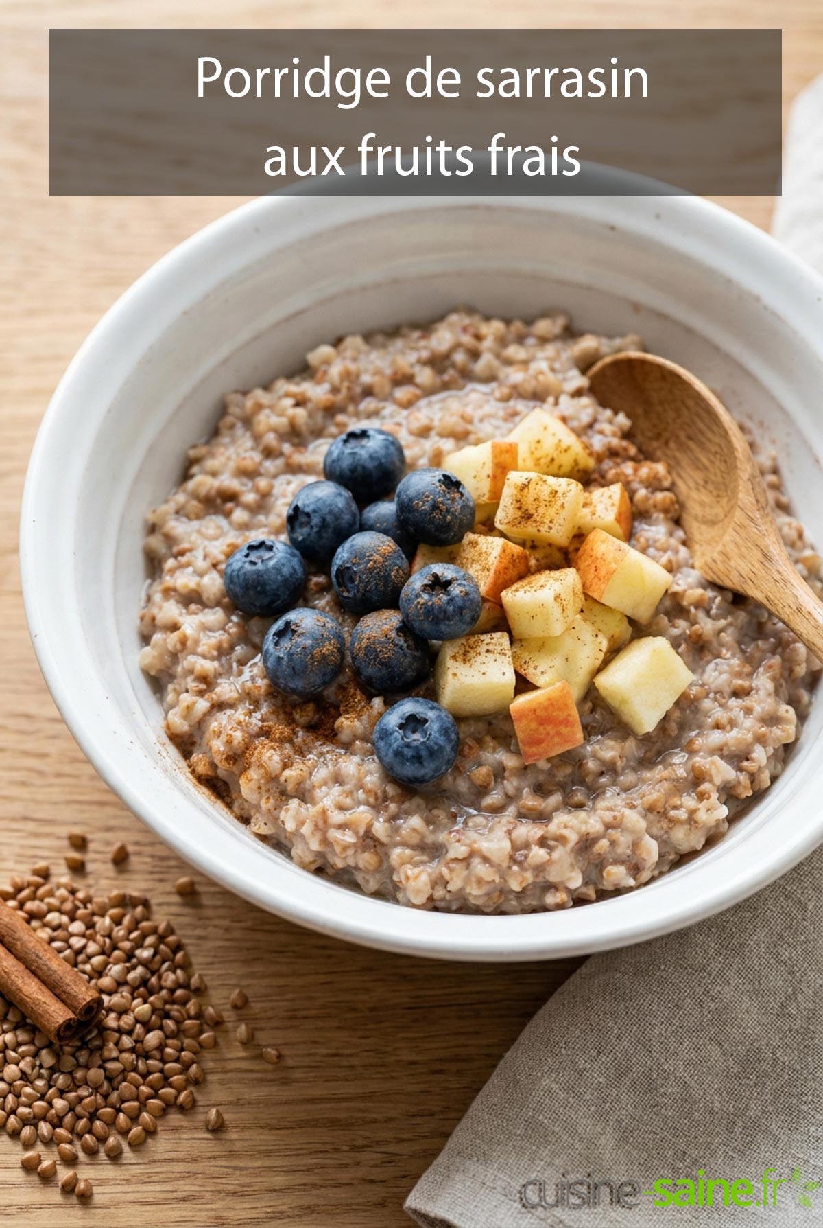 Recette de porridge végétal au sarrasin