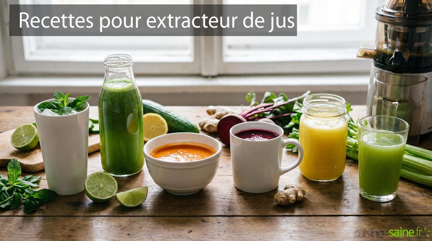 Recettes pour extracteur de jus : jus de légumes, cocktails et boissons détox