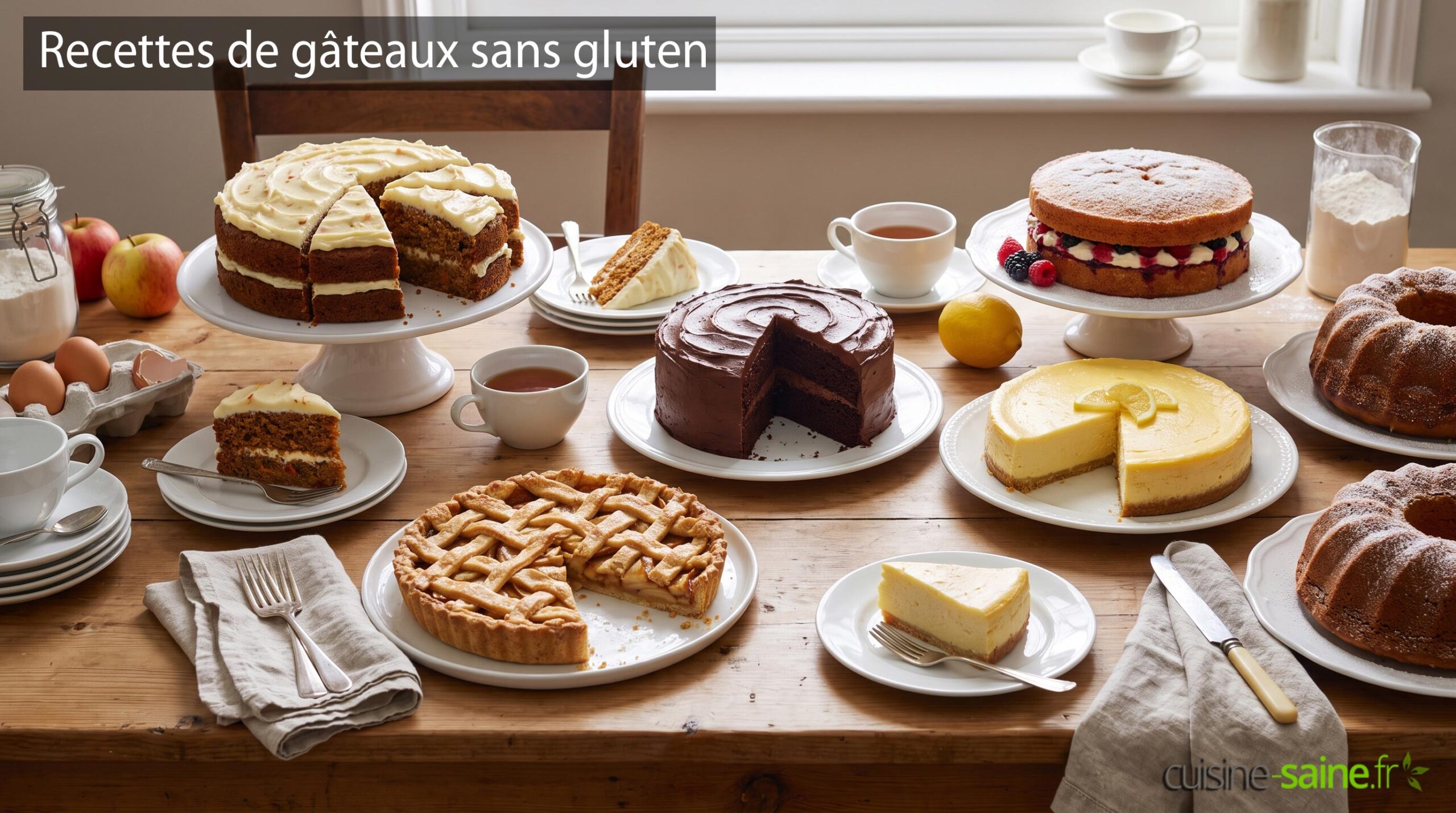28 recettes de gâteaux sans gluten