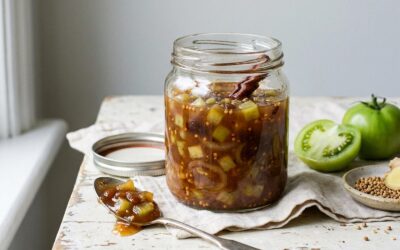 Chutney de tomates vertes aux épices