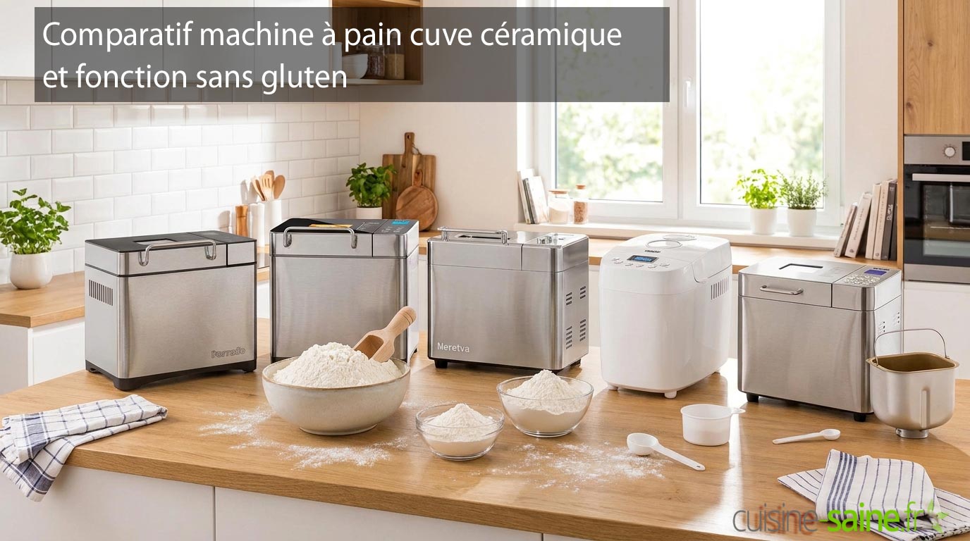 Comparatif machine à pain cuve céramique, programme sans gluten