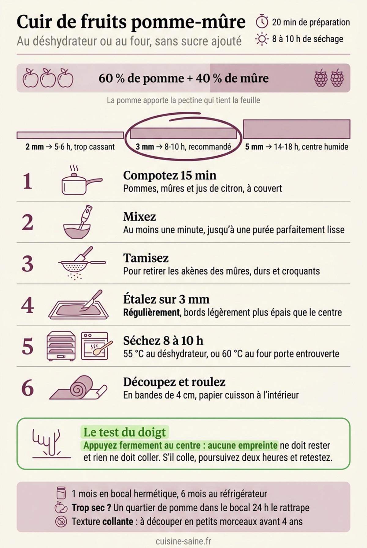 Infographie cuir de fruits