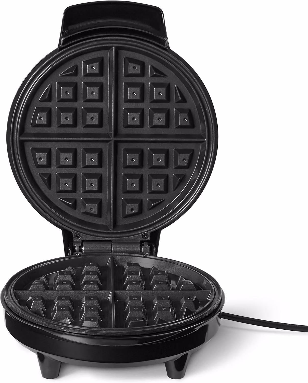 Gaufrier Amazon Basics noir à plaque ronde céramique de 20 cm