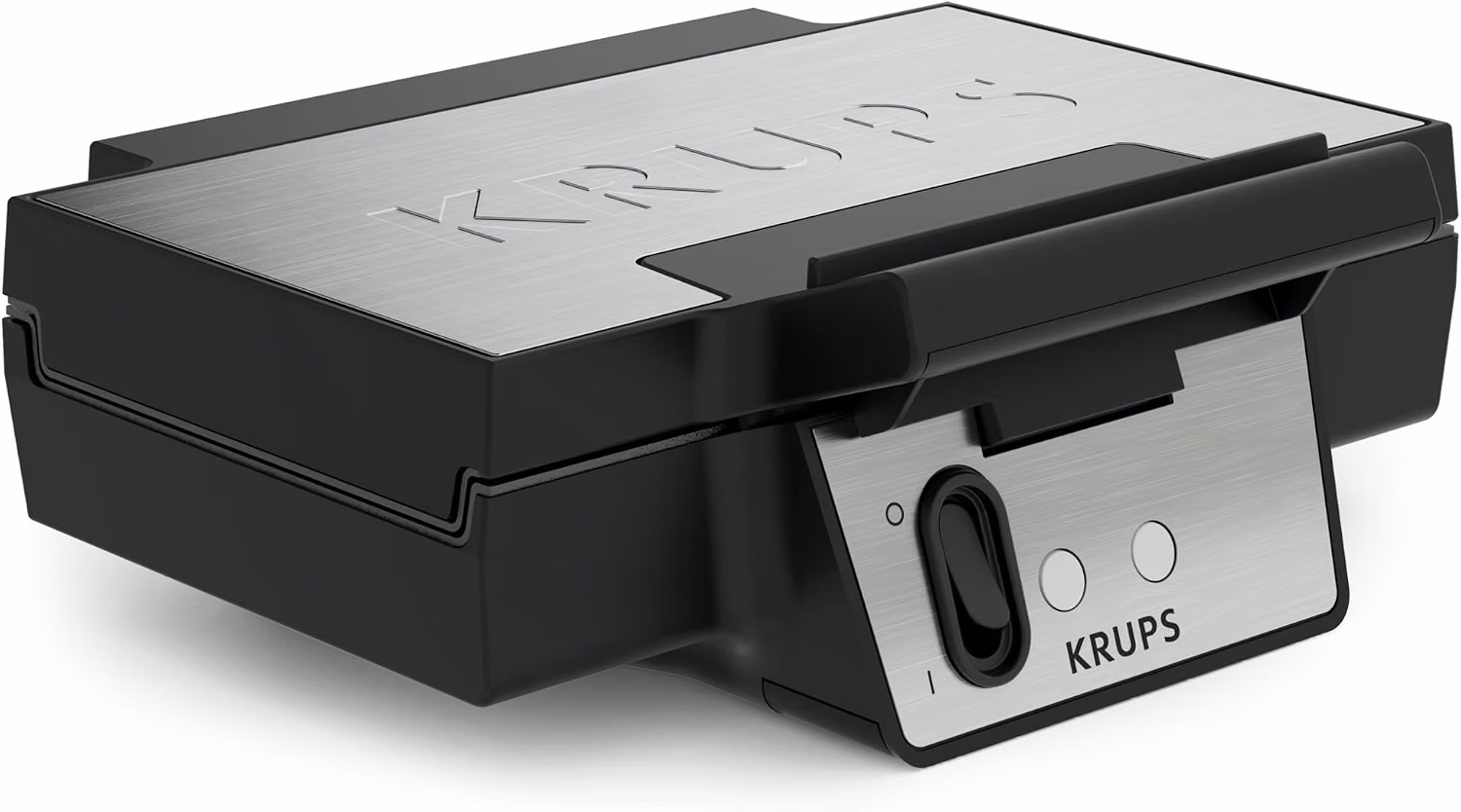 Gaufrier Krups FDK261 Iconic noir et inox à plaques céramique