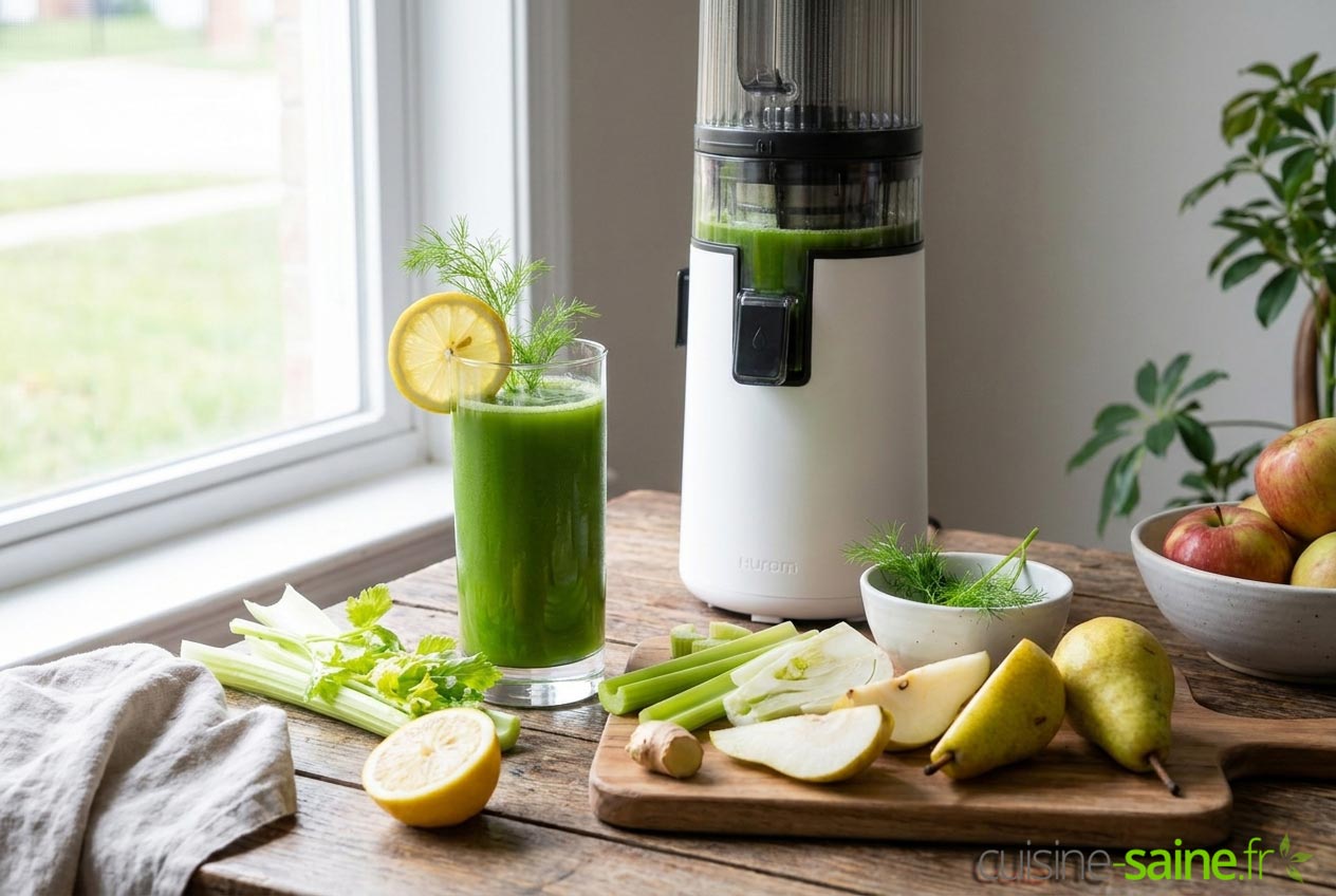 4 recettes de jus verts anti-inflammatoires à l'extracteur