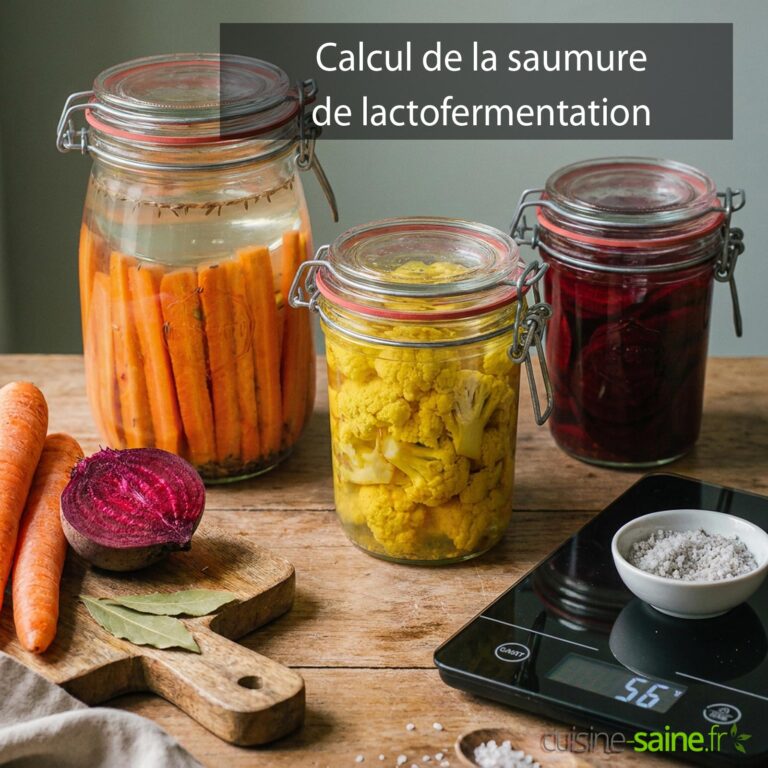 Calcul de la saumure de lactofermentation