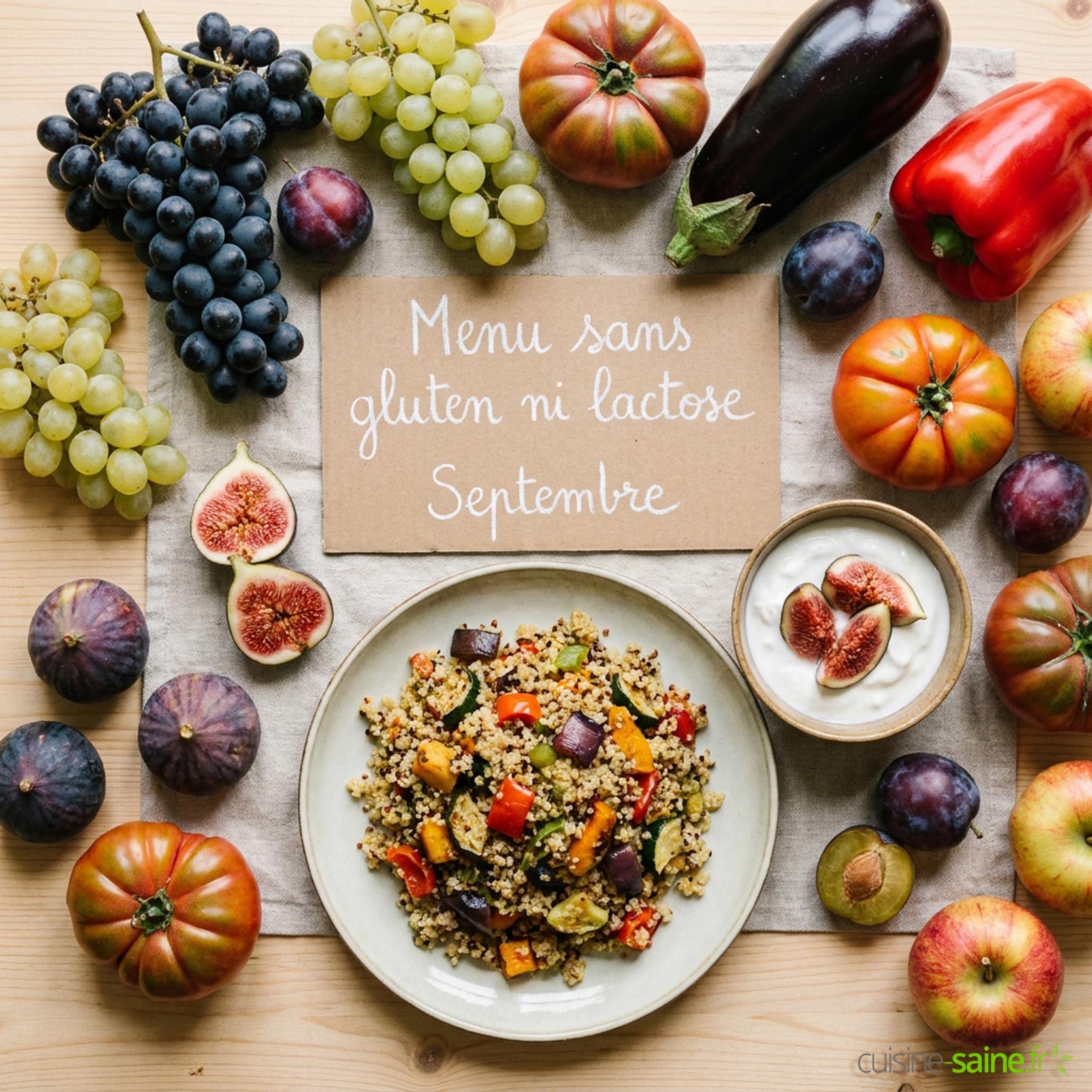 Idées de repas sans gluten ni lactose pour septembre