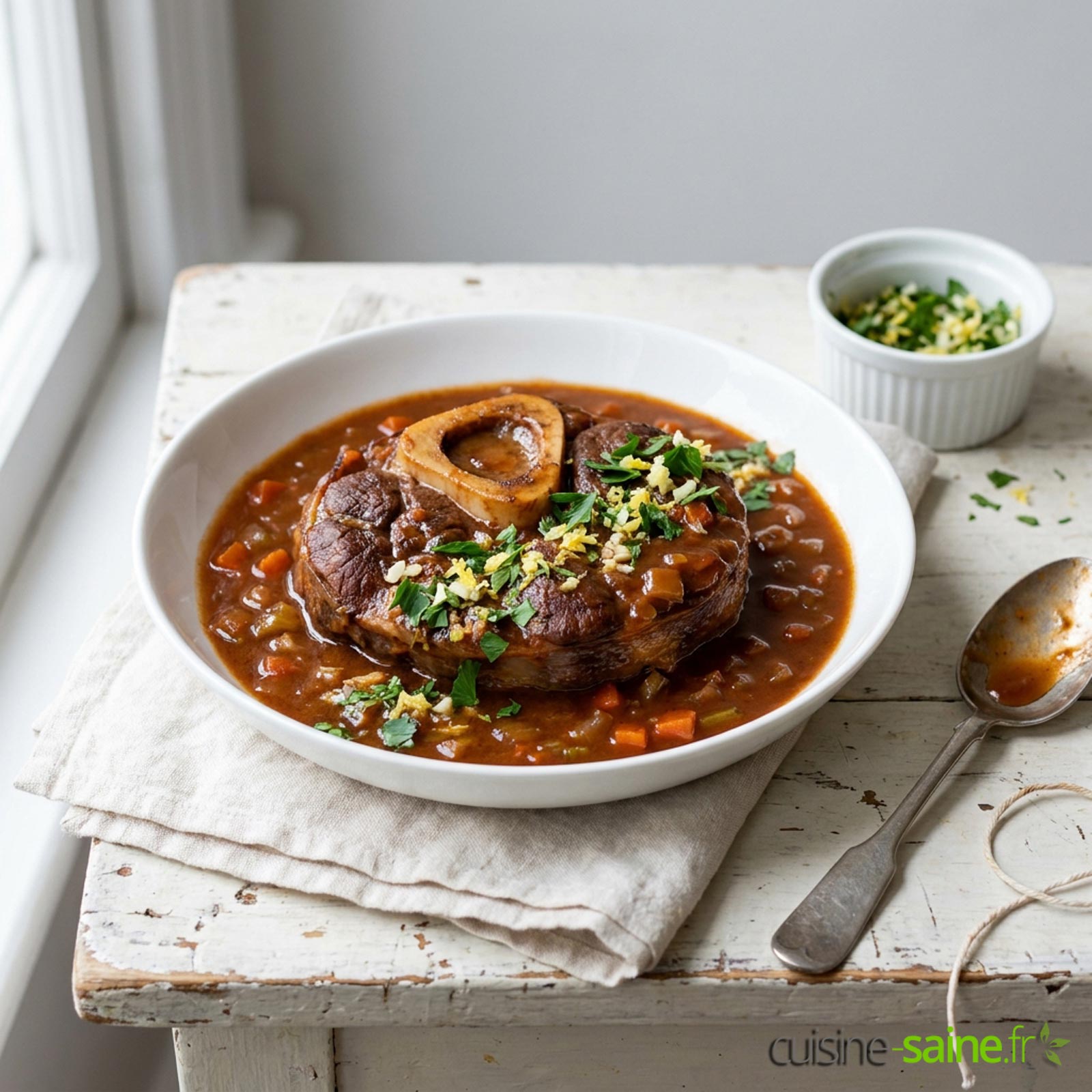 Osso bucco de veau sans gluten, façon milanaise