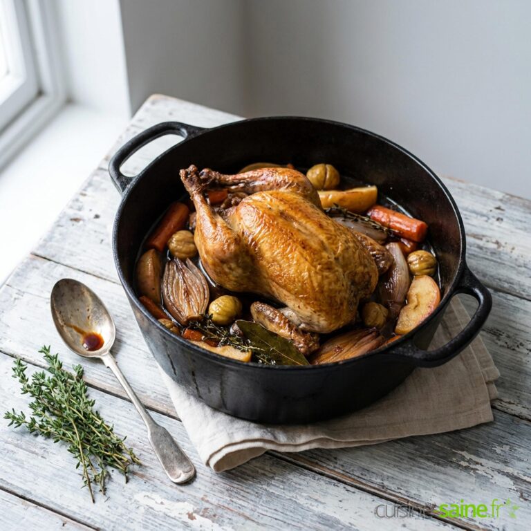 Recette de pintade en cocotte sans gluten et sans lactose
