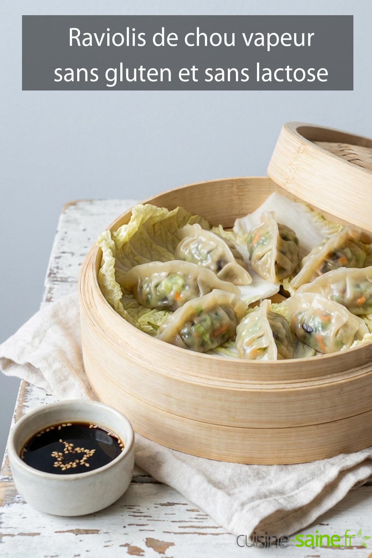 Recette de raviolis de chou vapeur sans gluten et sans lactose