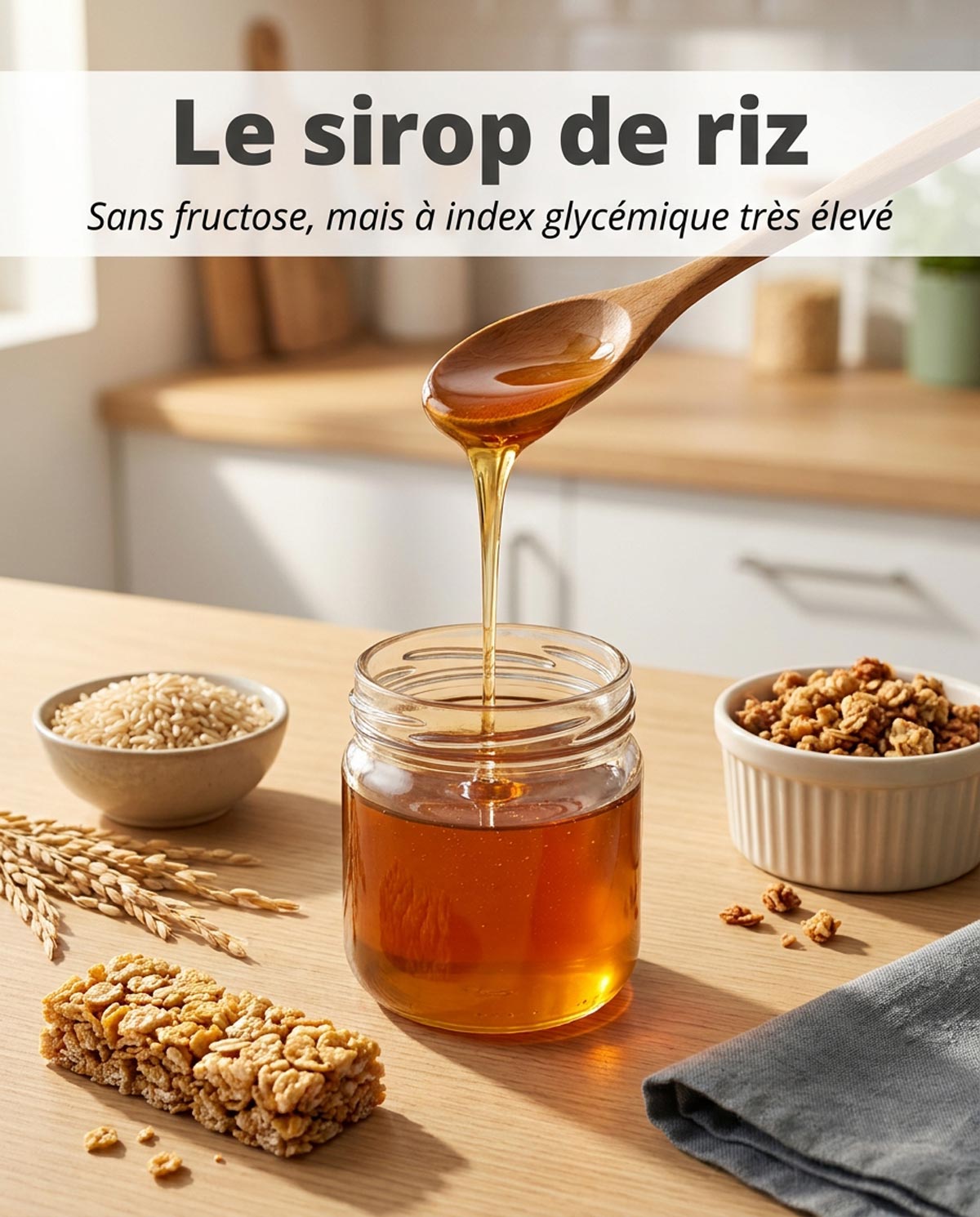 Le sirop de riz sans fructose mais IG très élevé