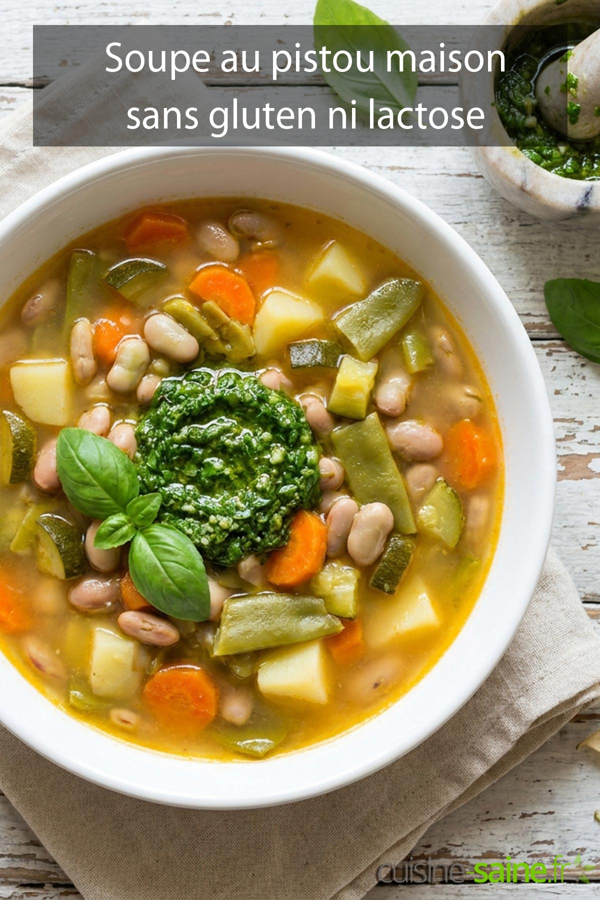 Recette de soupe au pistou maison sans gluten