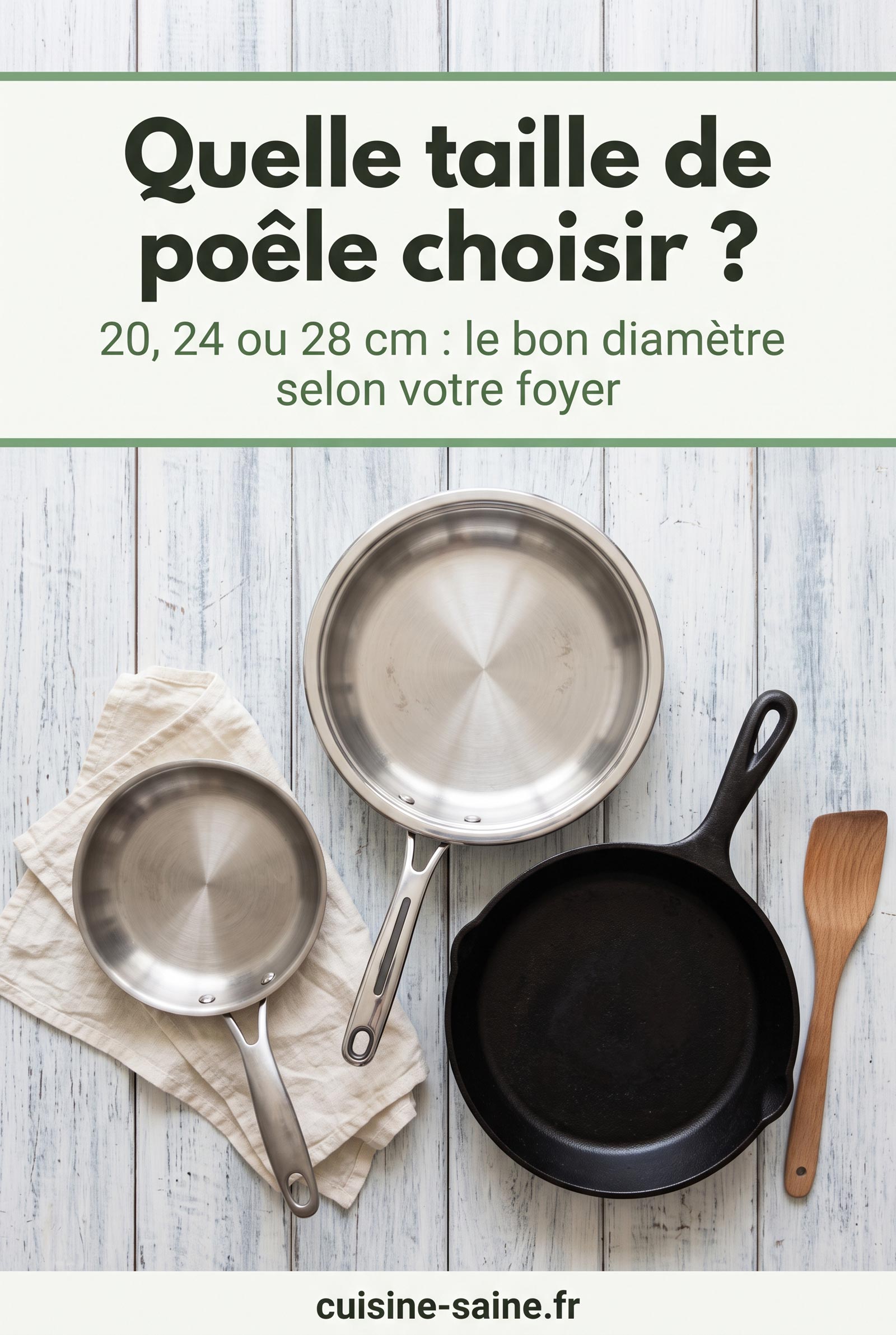 Quelle taille de poêle choisir ? Diamètre, foyer et usage