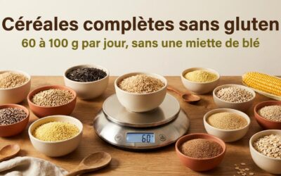 Céréales complètes sans gluten : atteindre 60 à 100 g par jour sans une miette de blé