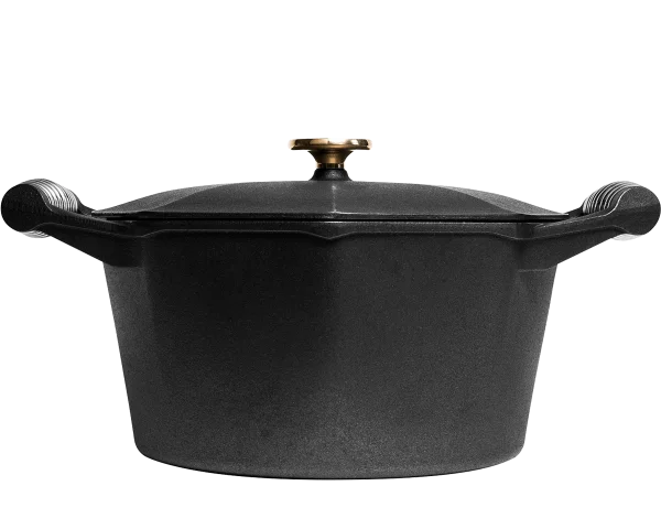 Cocotte en fonte polie Finex octogonale avec couvercle