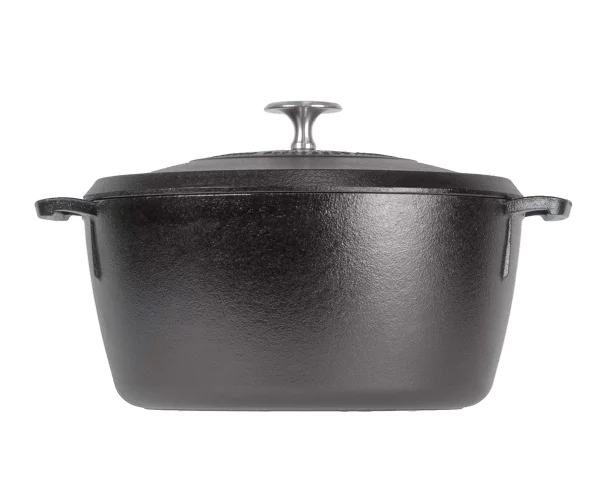 Cocotte en fonte naturelle Lodge pré-culottée avec son couvercle