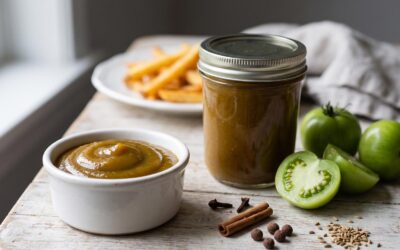 Ketchup de tomates vertes maison (conserve en bocaux)